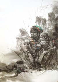 Ali Abbas, 19 x 27 inch, Watercolor on Paper, Figurative Painting-AC-AAB-314